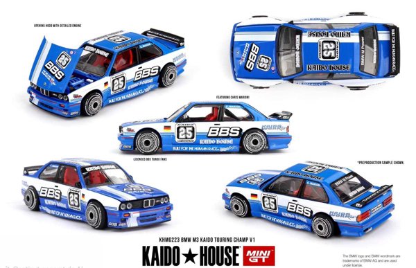 BMW M3 (E30) Kaido Touring Champ V1 1:64 Mini GT