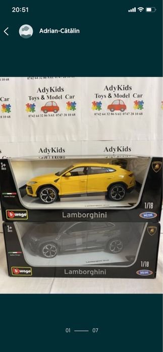 Bburago LAMBORGHINI URUS machetă auto scara 1:18