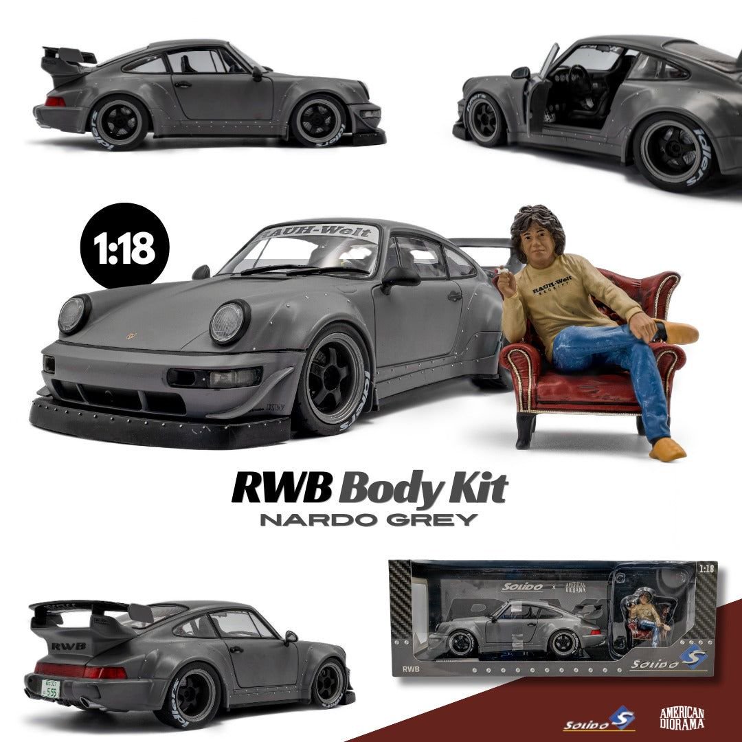 Porsche RWB  + Figurina Akira Nakai-San  1:18 Solido