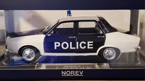 Reanult 12 POLICE, NOREV, 1:18 NOU