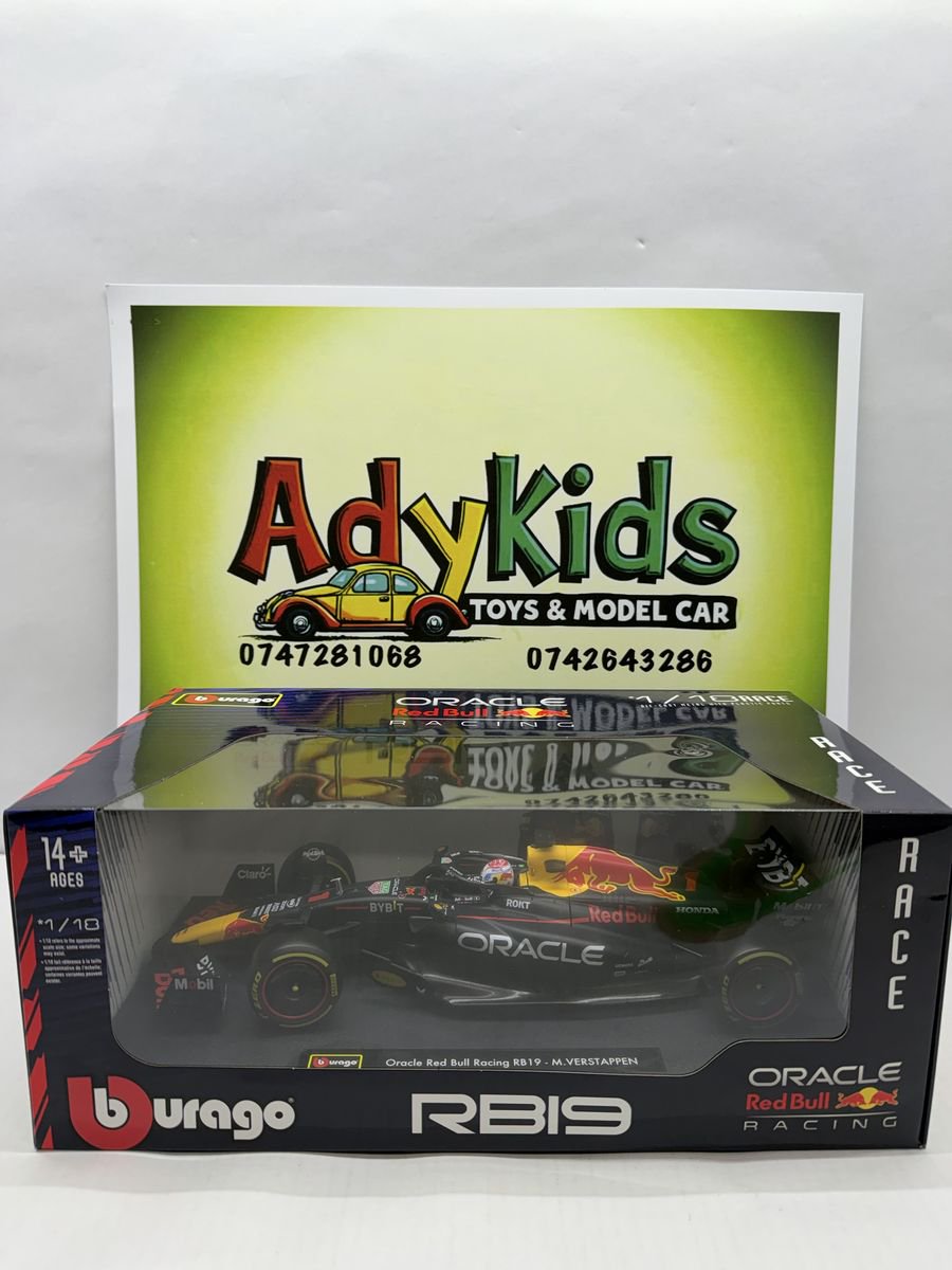 Bburago macheta auto Formula 1 M. VERSTAPPEN scara 1:18 Red bull rb19