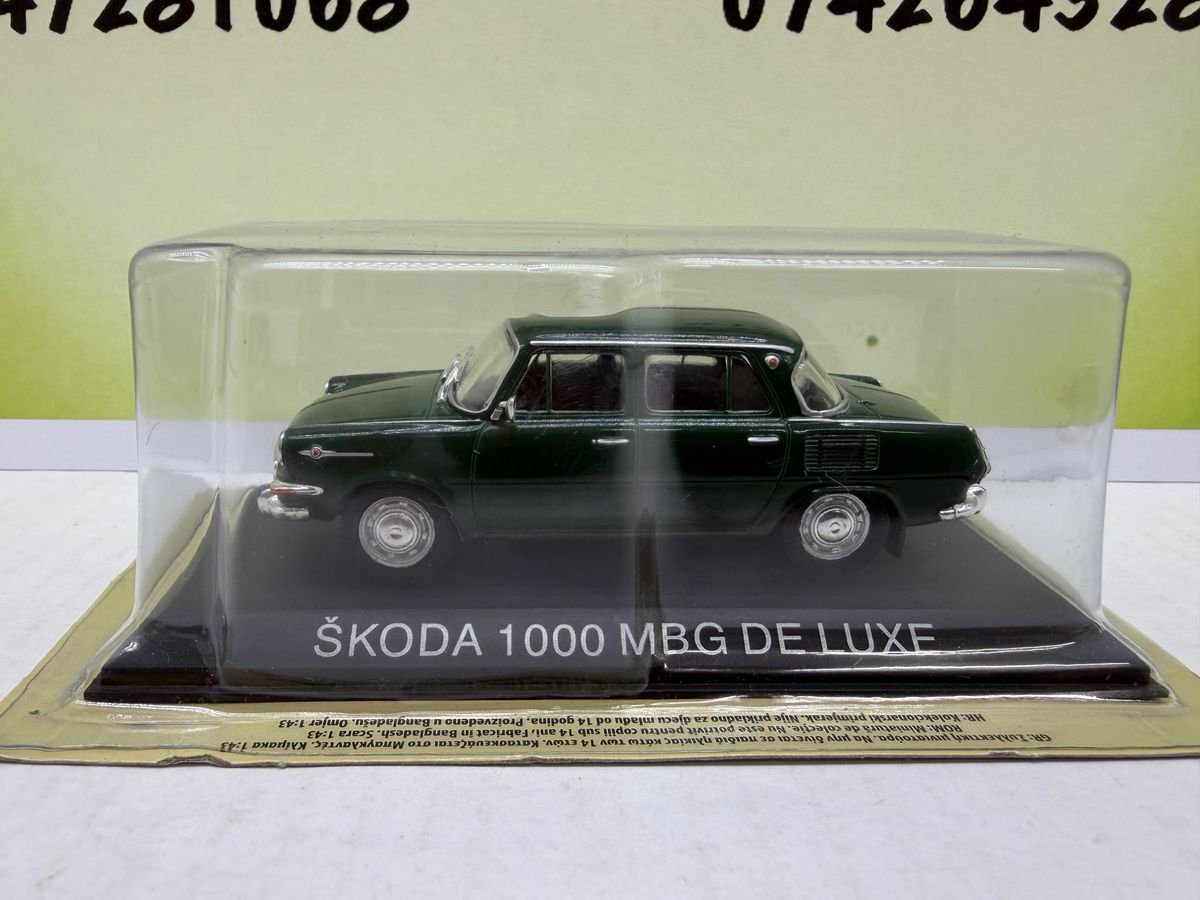 Skoda 1000 MBG DE LUXE macheta auto scara 1:43( 11cm) Deagostini
