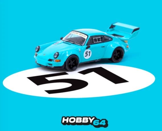 Porsche 911 RWB Backdate Blue #51 1:64 Tarmac Works